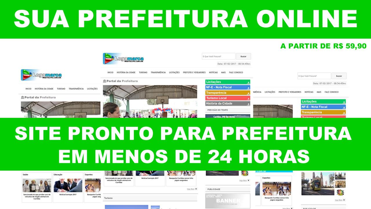 Sites prontos para prefeituras  e câmaras