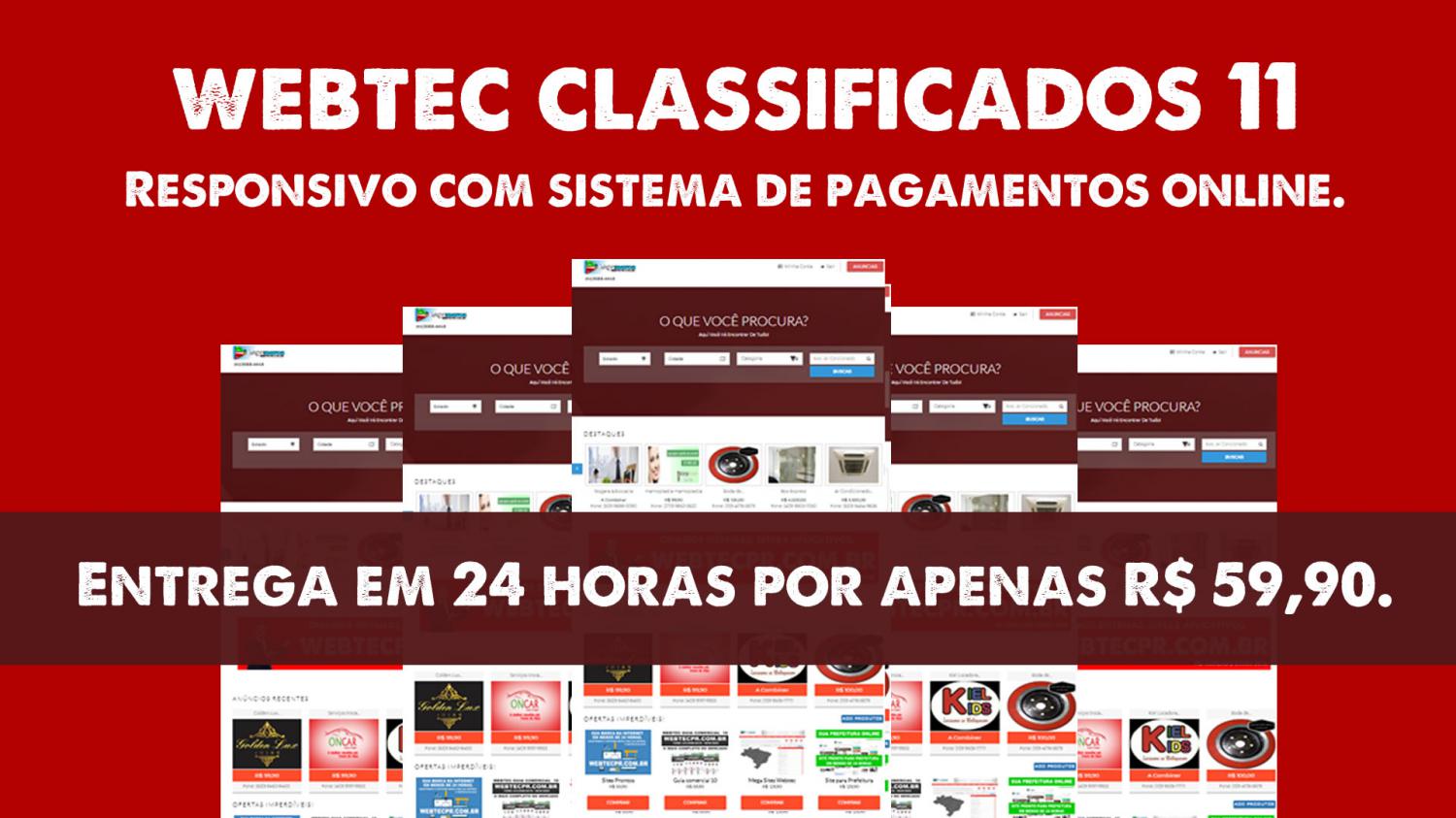 Sites para classificados prontos com sistema de pagamento