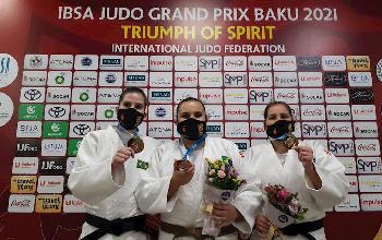 Brasil conquista mais 2 ouros e 1 bronze no judô paralímpico, em Baku