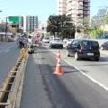 Contorno Sul recebe nova pista no cruzamento com a rua Uruguai