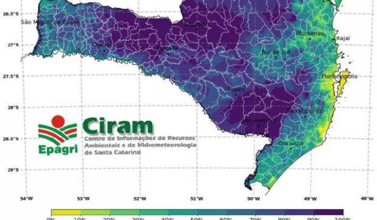 Defesa Civil e Ciram preveem temperaturas negativas e geada nesta terça-feira