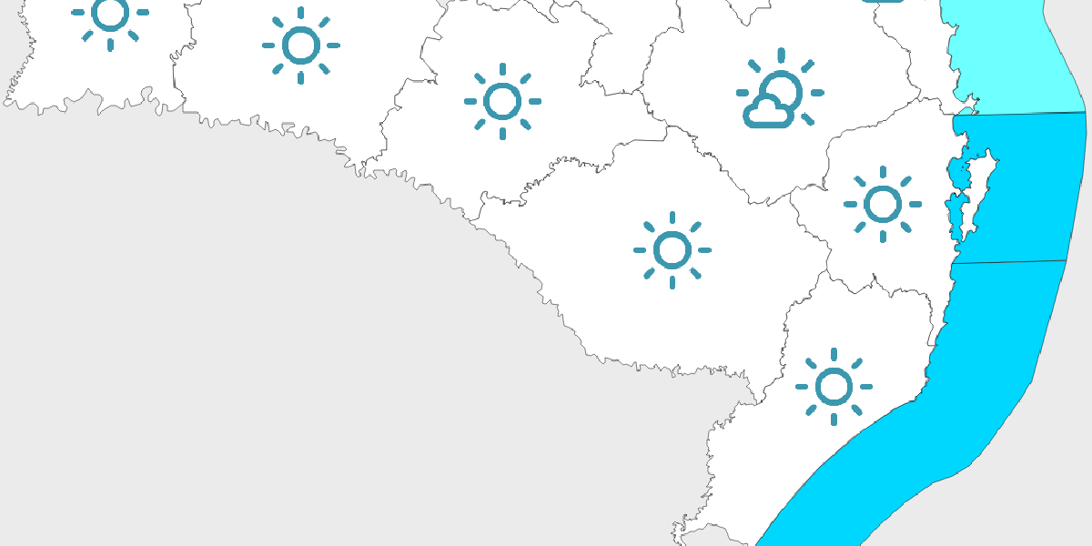 Fim de semana e segunda-feira com temperatura de 25°C a 30°C