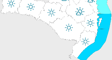 Fim de semana e segunda-feira com temperatura de 25°C a 30°C