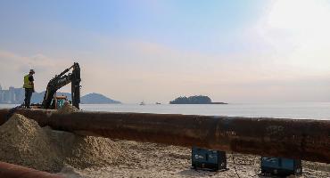 Nova draga deverá dar agilidade a obra de recuperação da Praia Central