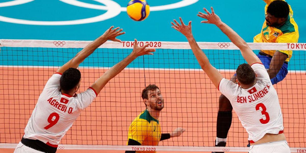 Olimpíada: Brasil passa pela Tunísia na estreia do vôlei masculino