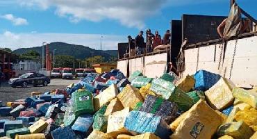 PF e PRF fazem a maior apreensão de maconha da história de Santa Catarina