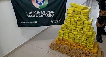 PM e PRF apreendem 119 quilos de maconha