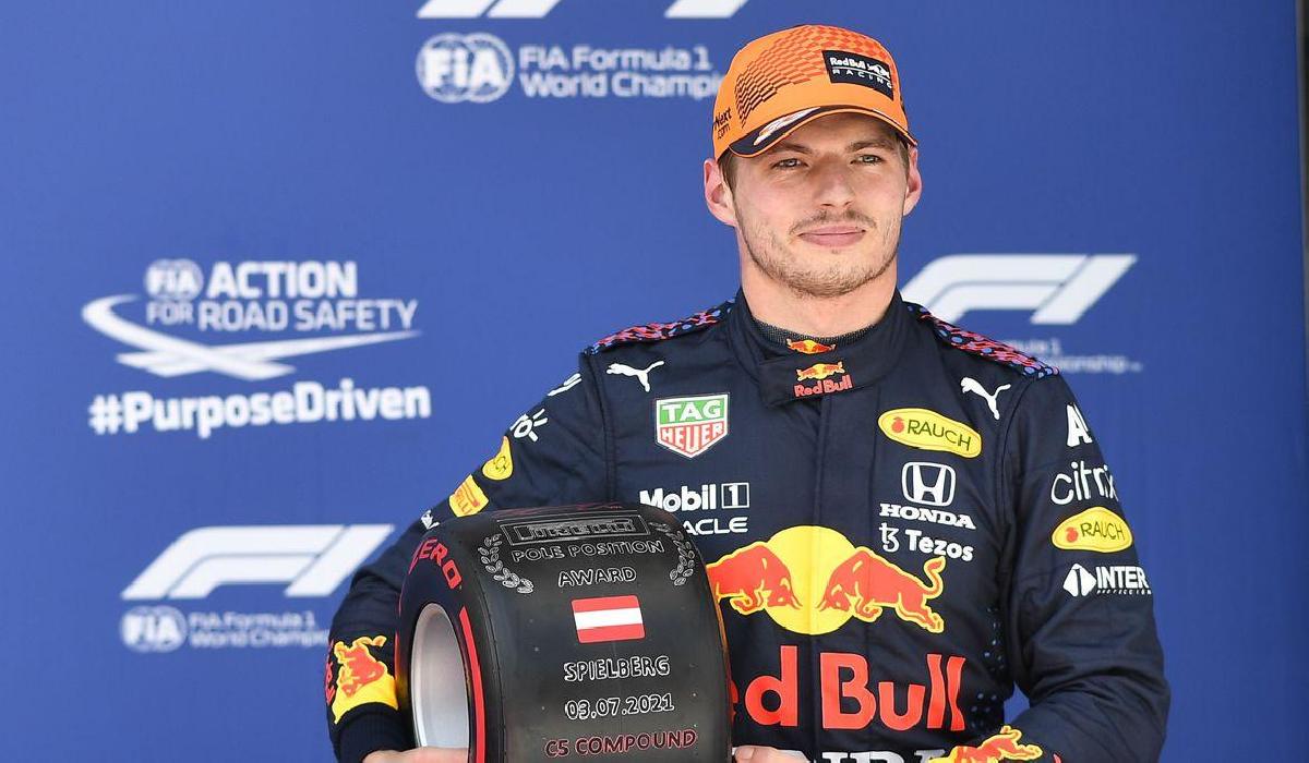 Verstappen largará na pole na Áustria, com Hamilton em quarto