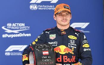 Verstappen largará na pole na Áustria, com Hamilton em quarto